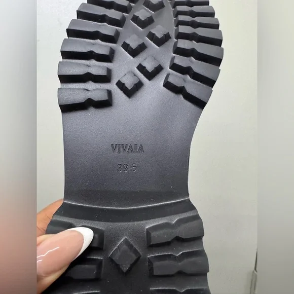 VIVAIA Francesca Knit Platform Chunky Heel Loafers size 39.5 - Picture 4 of 9